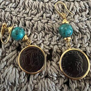Italian Coin Earrings